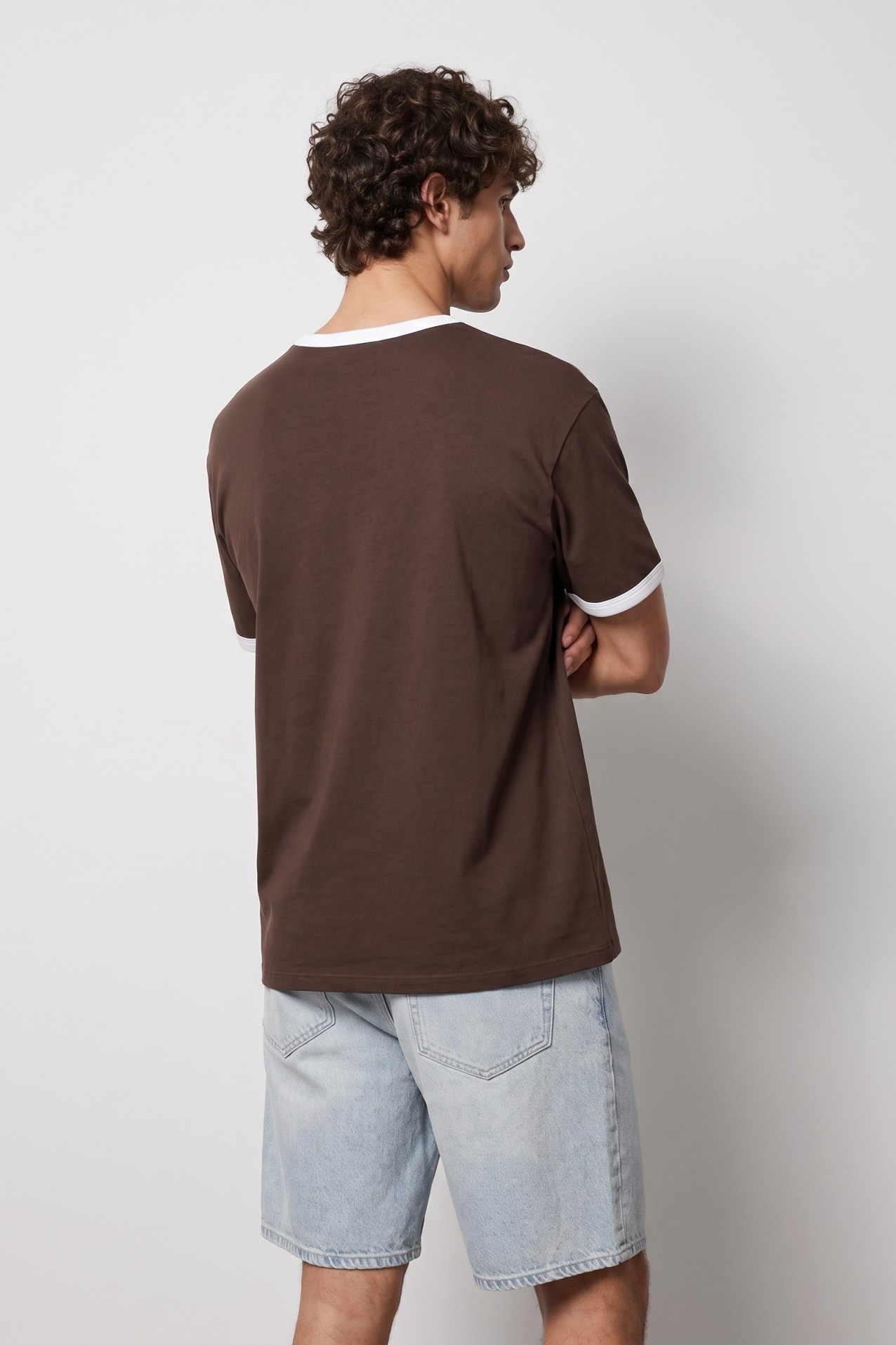 Brown Retro Casual Tee