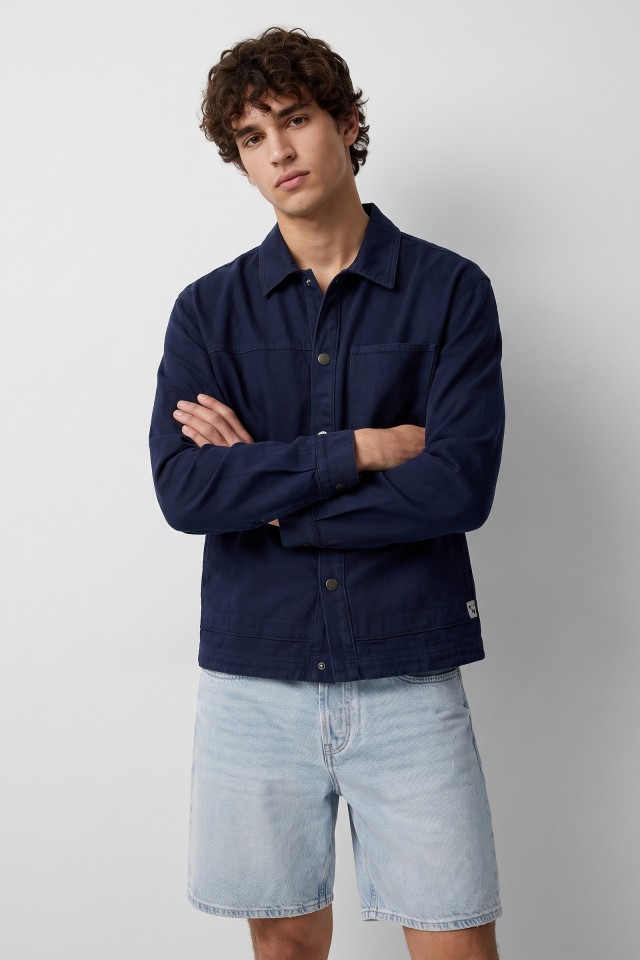 Relaxed Blue Long Sleeve Shirt