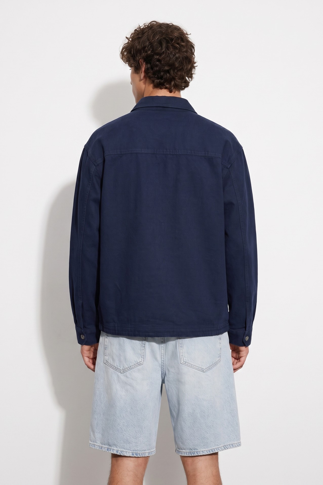 Relaxed Blue Long Sleeve Shirt