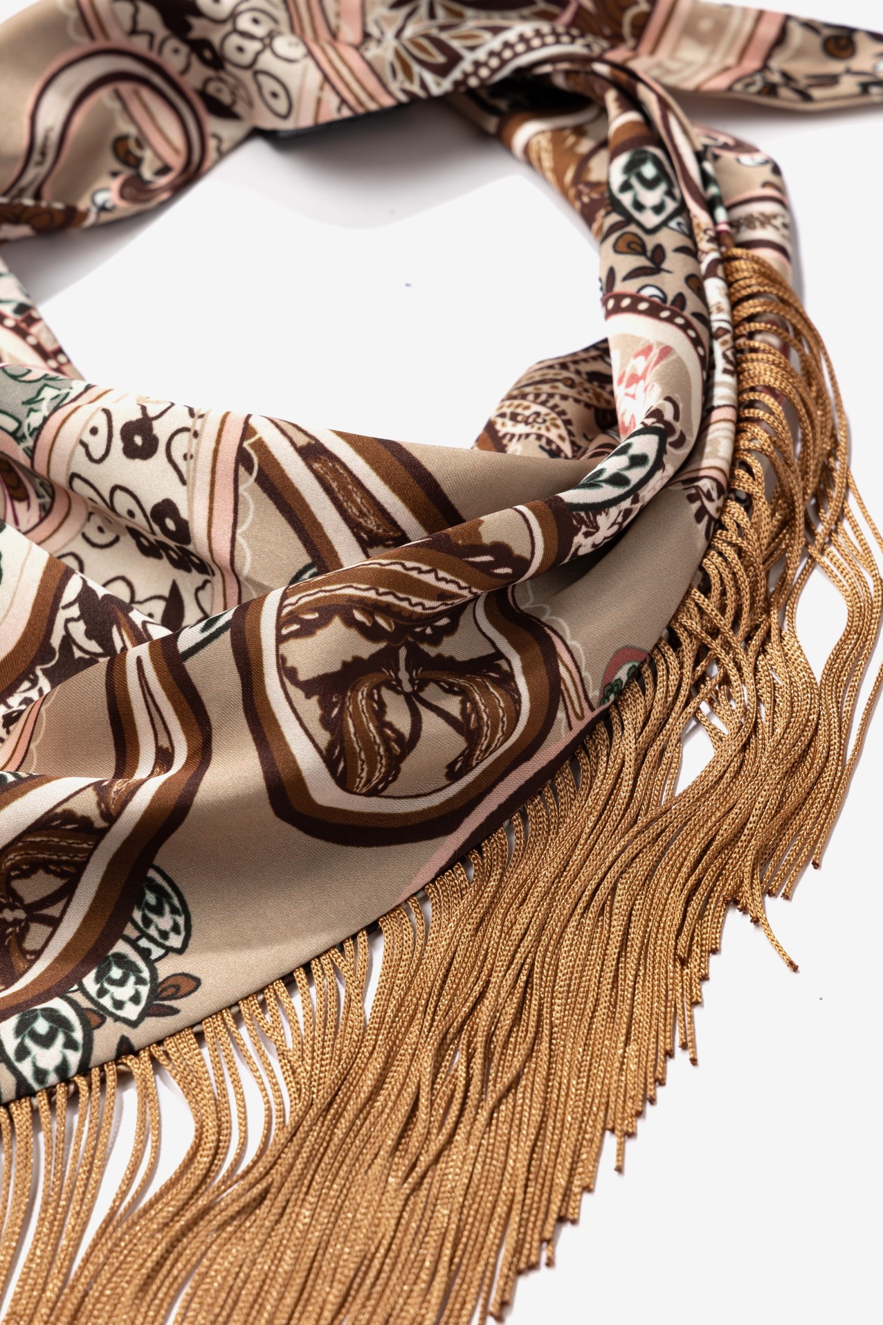 Beige Boho Oversized Bandana
