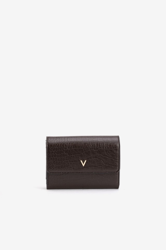 Brown Croc Effect Wallet