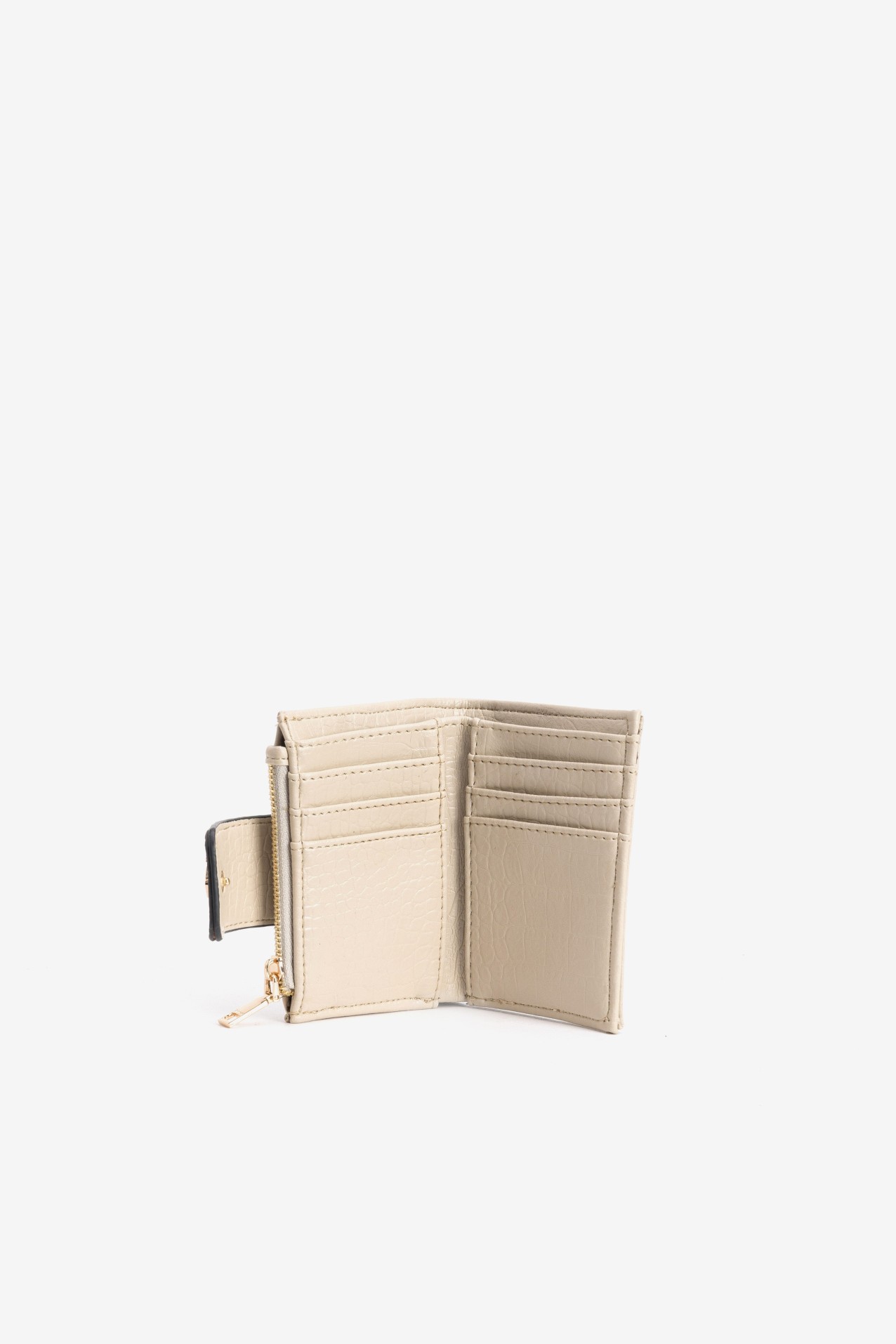 Beige Compact Coin Purse