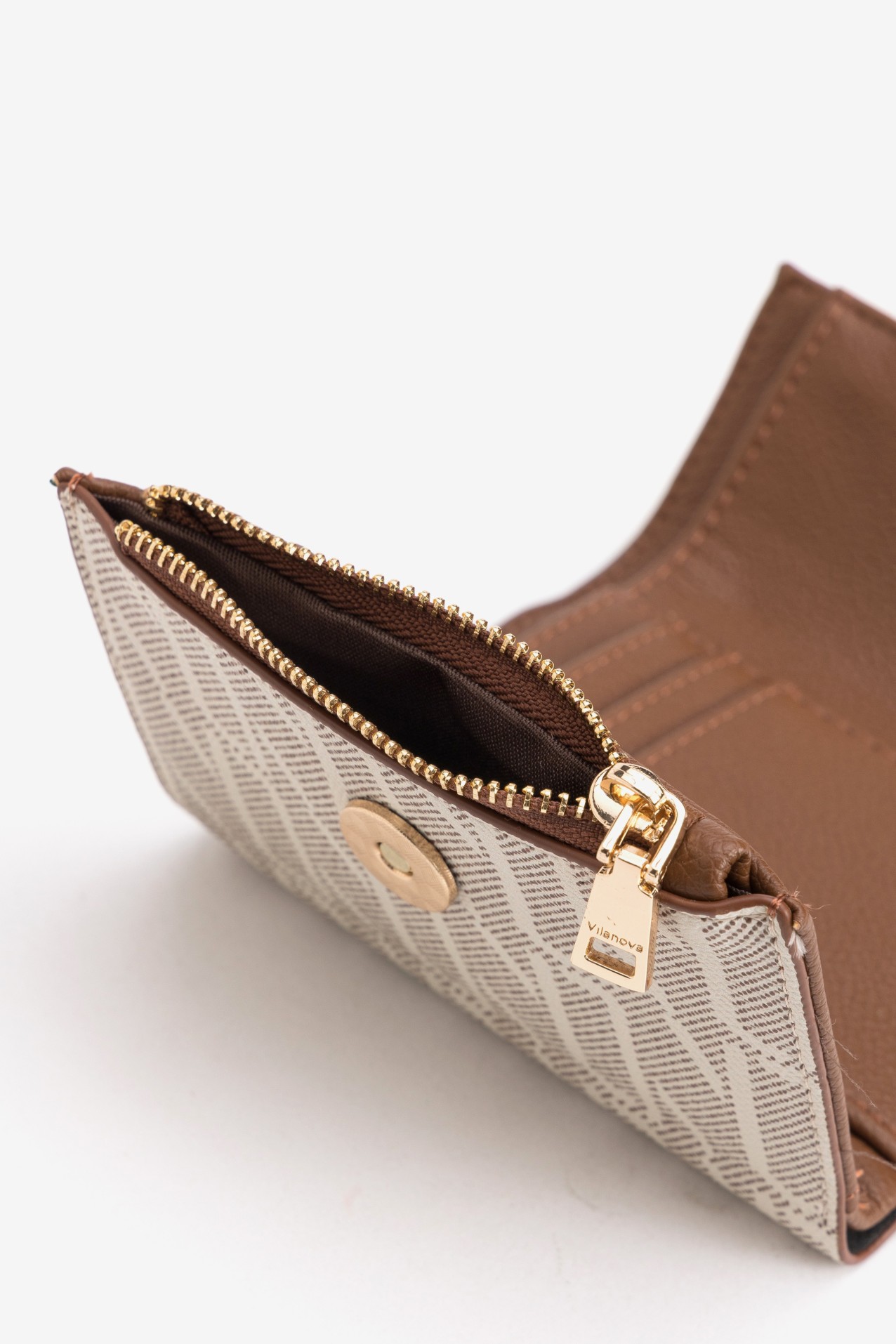 Brown Patterned Coin Wallet
