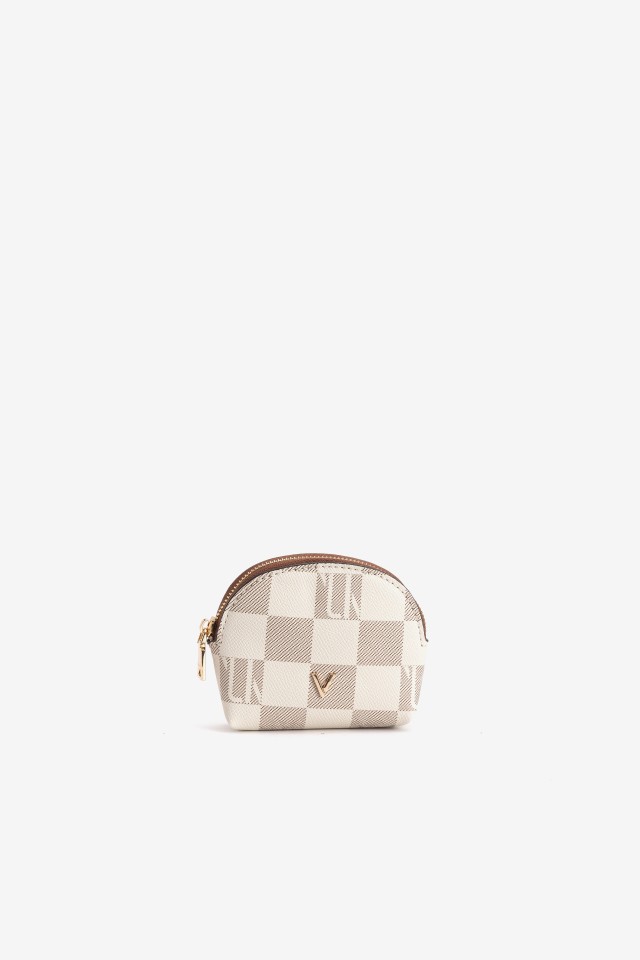 Checkered Brown Coin Purse