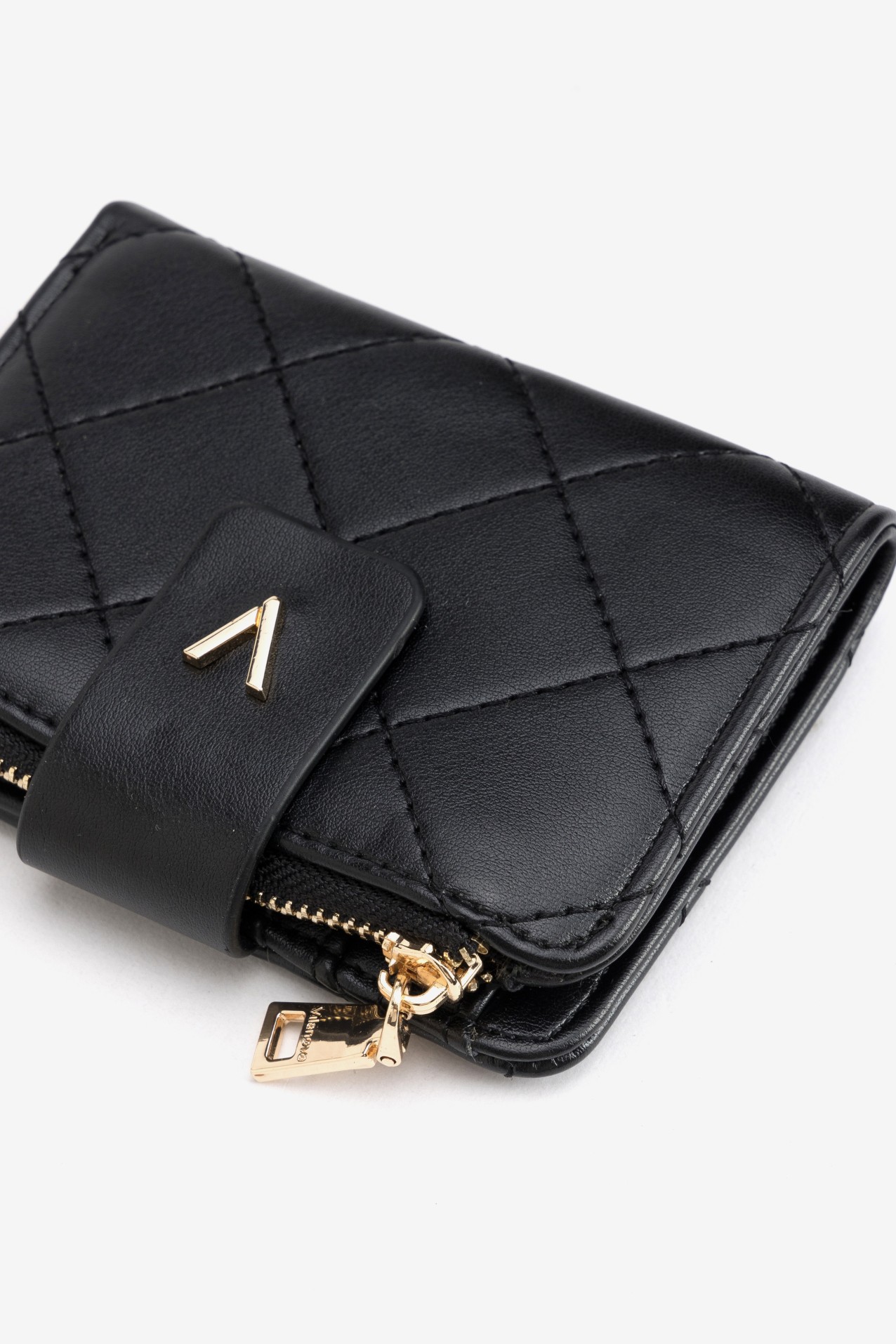 Black Quilted Coin Wallet
