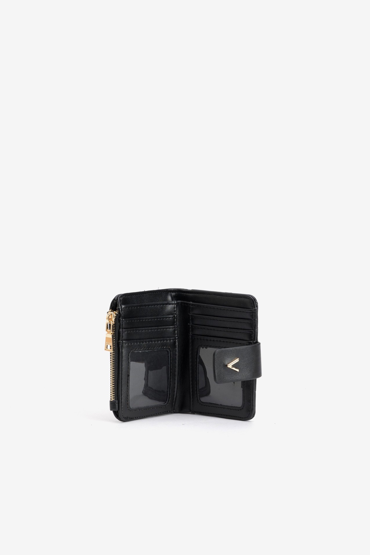 Black Quilted Coin Wallet