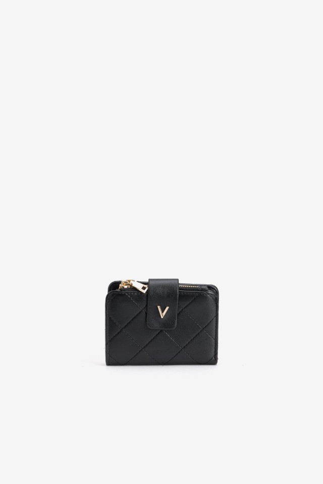 Black Quilted Coin Wallet