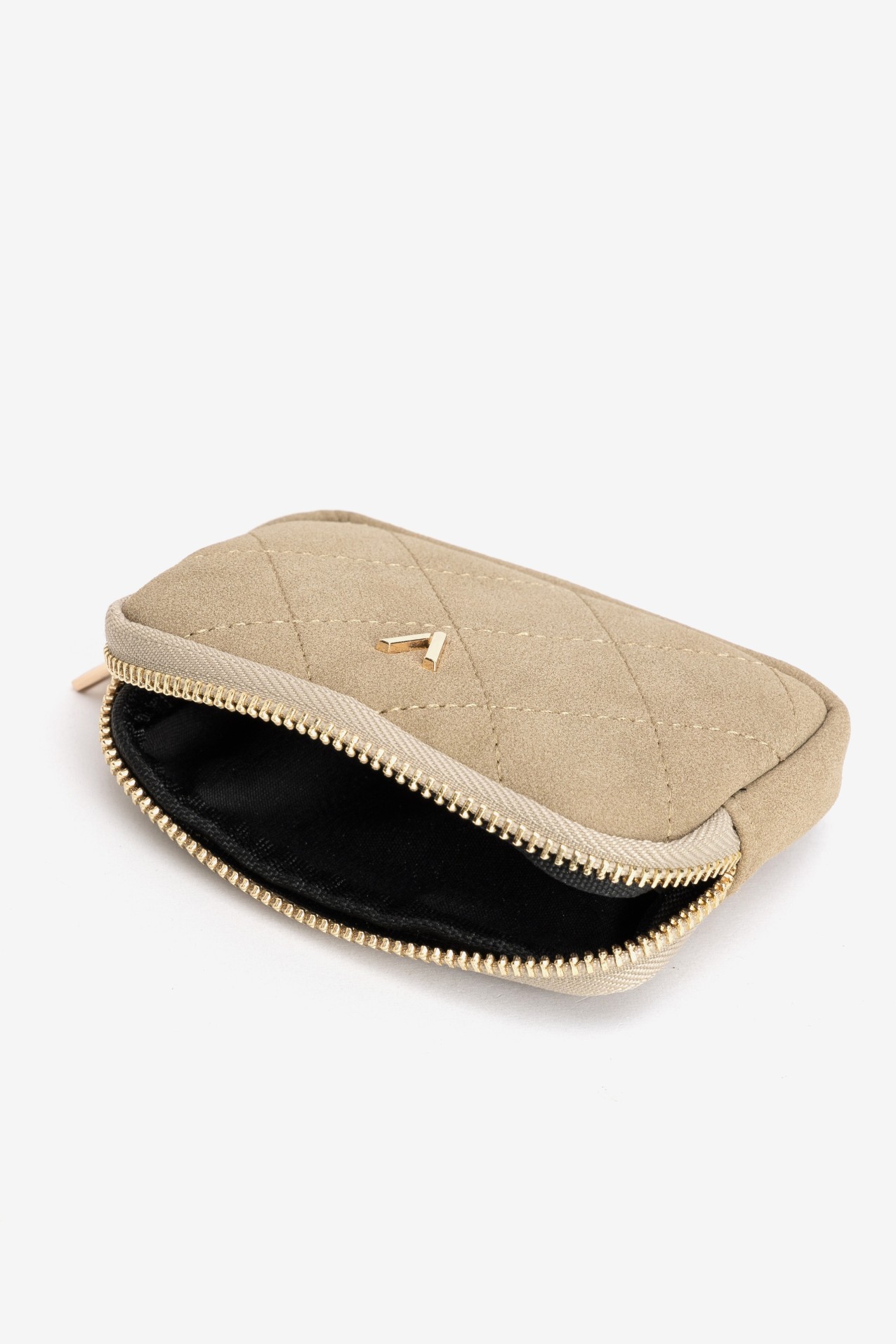 Beige Quilted Coin Purse