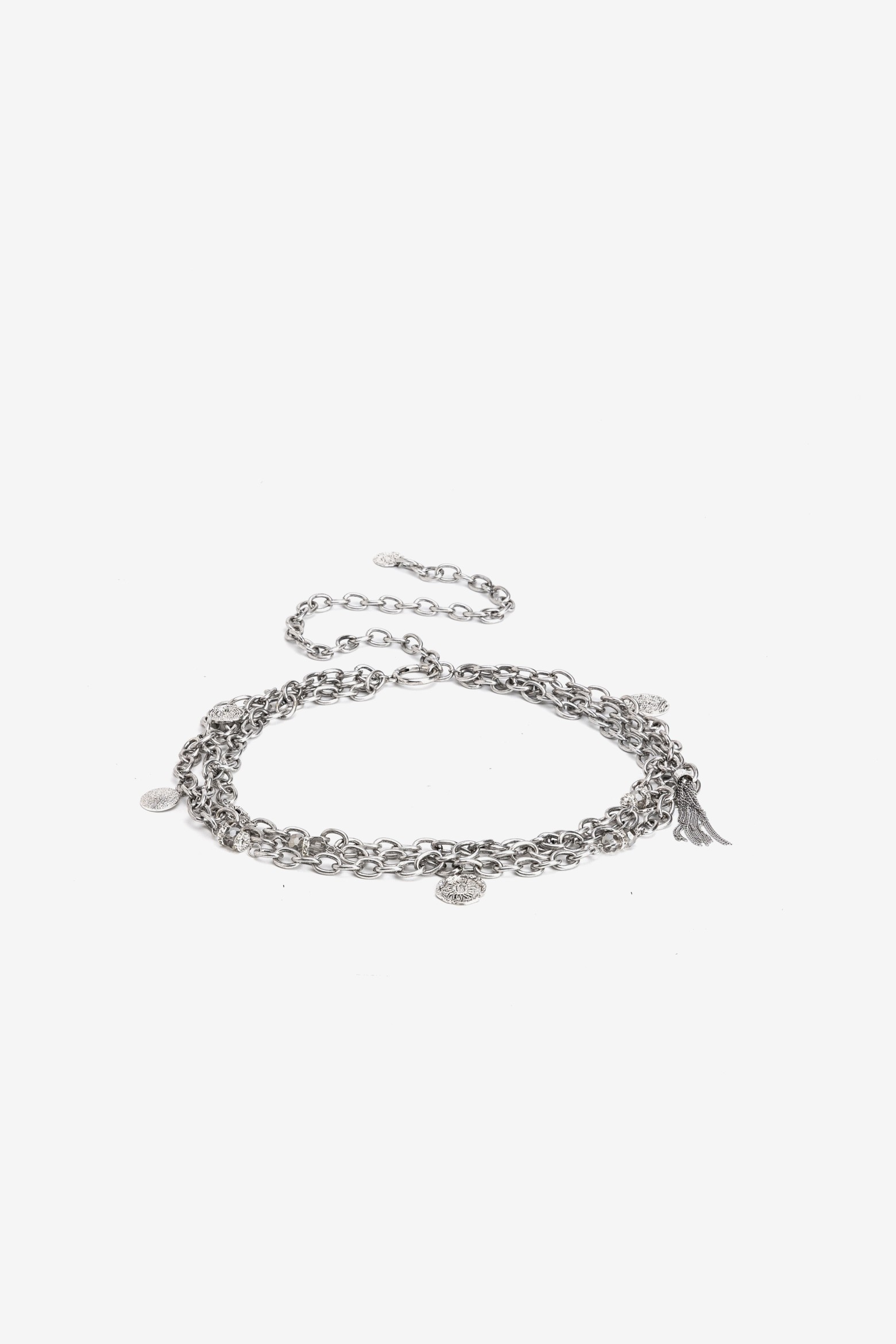 Cintur�n cadena plata retro
