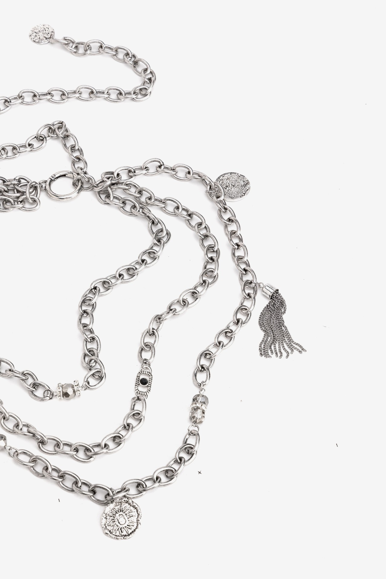 Cintur�n cadena plata retro