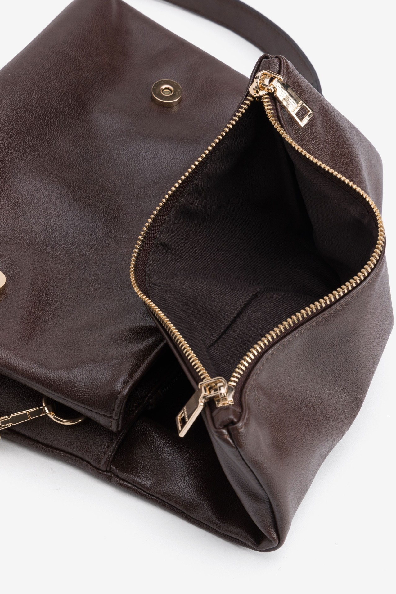 Brown Rectangular Wallet Stud Strap
