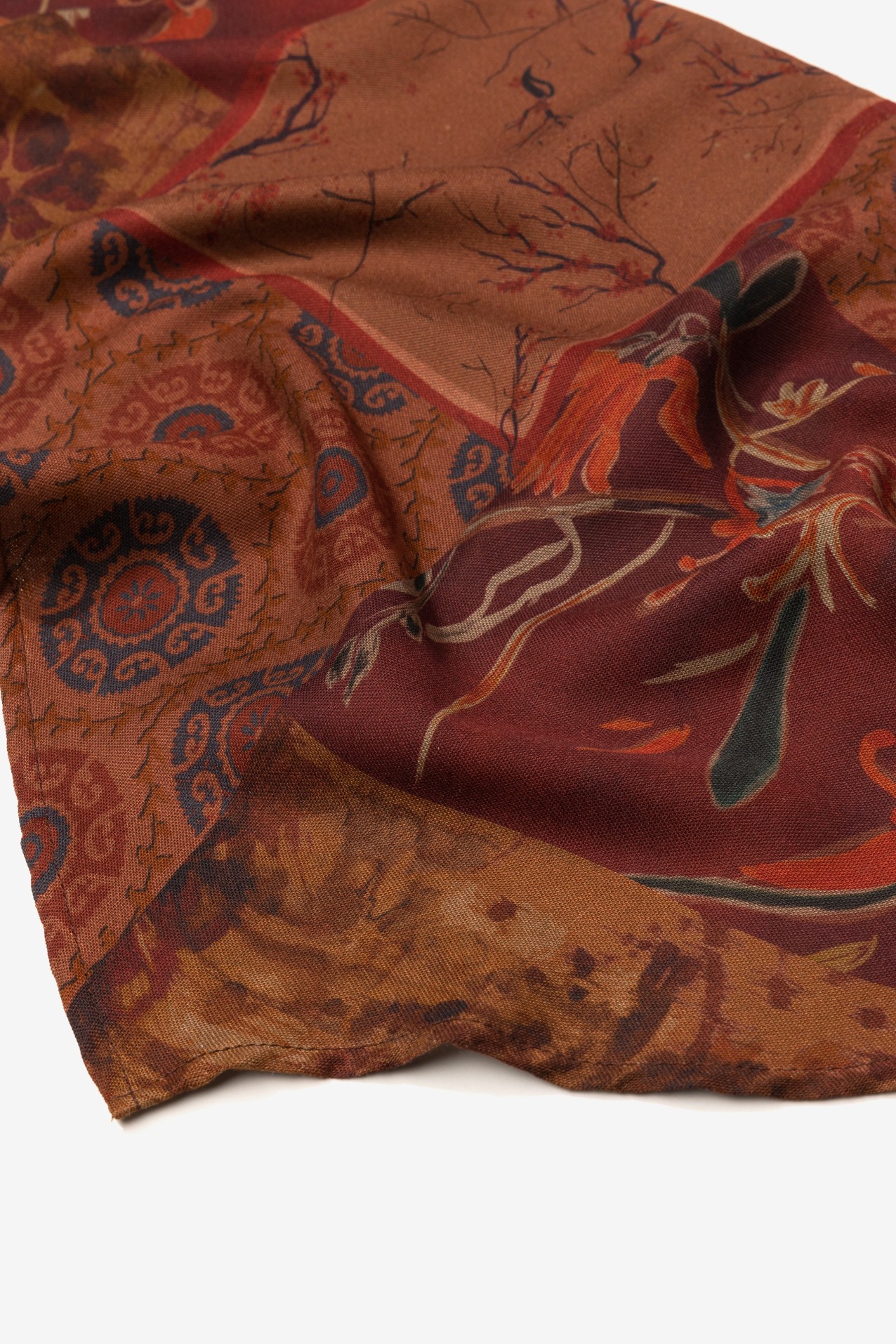 Len�o boho tons avermelhados