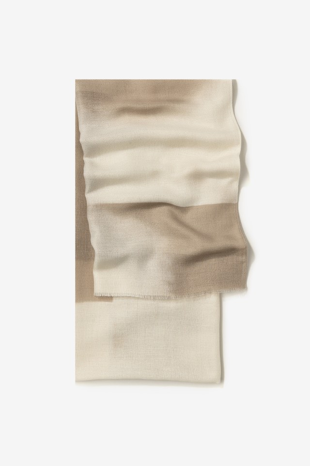 Soft Beige Gradient Scarf