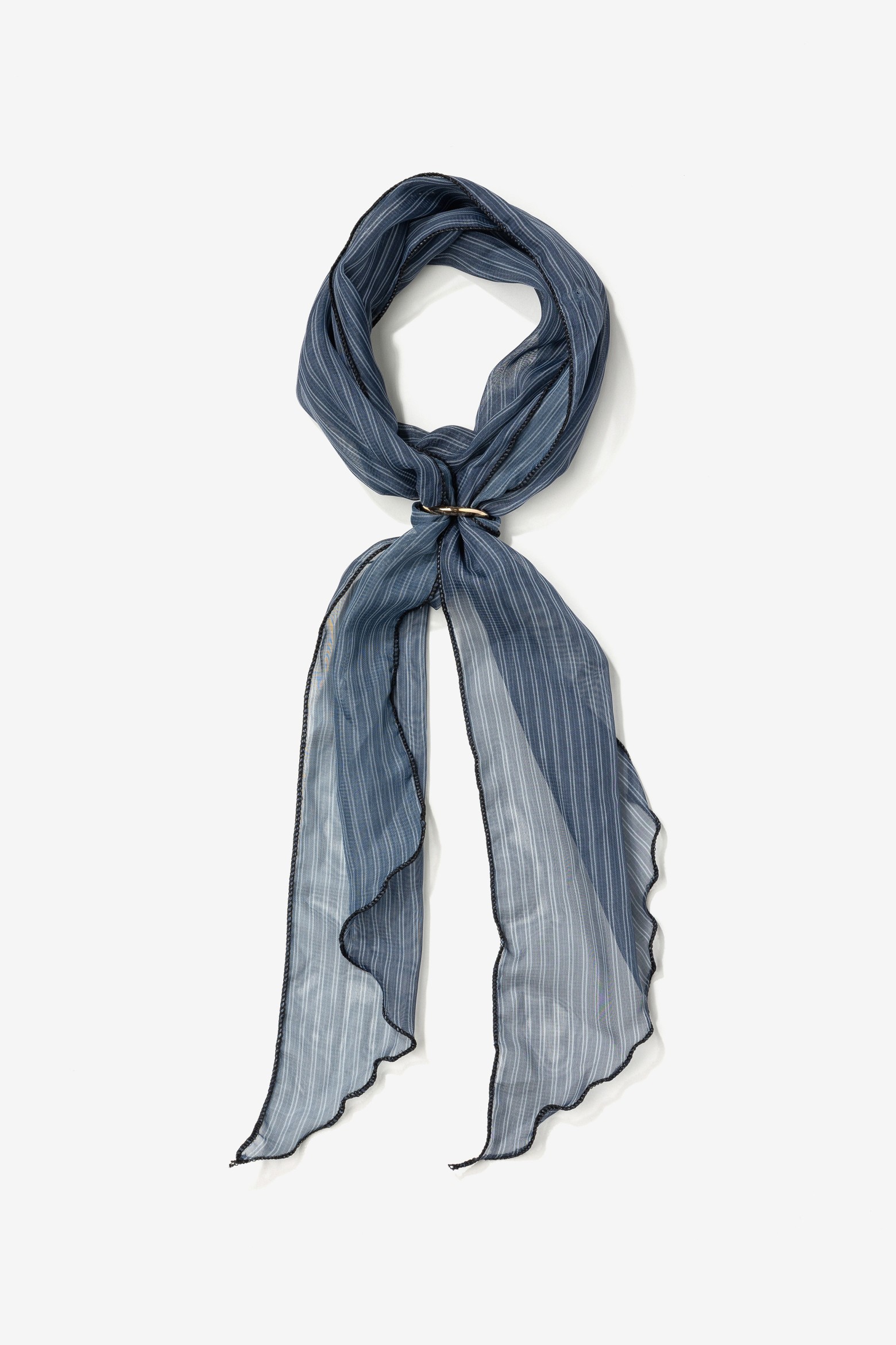 Blue Striped Skinny Bandana