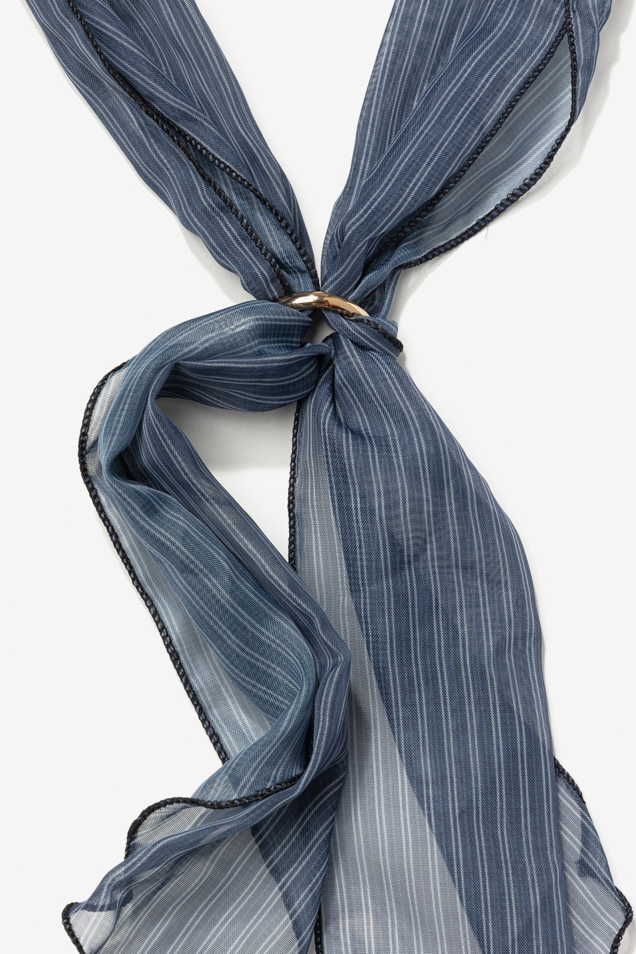 Blue Striped Skinny Bandana