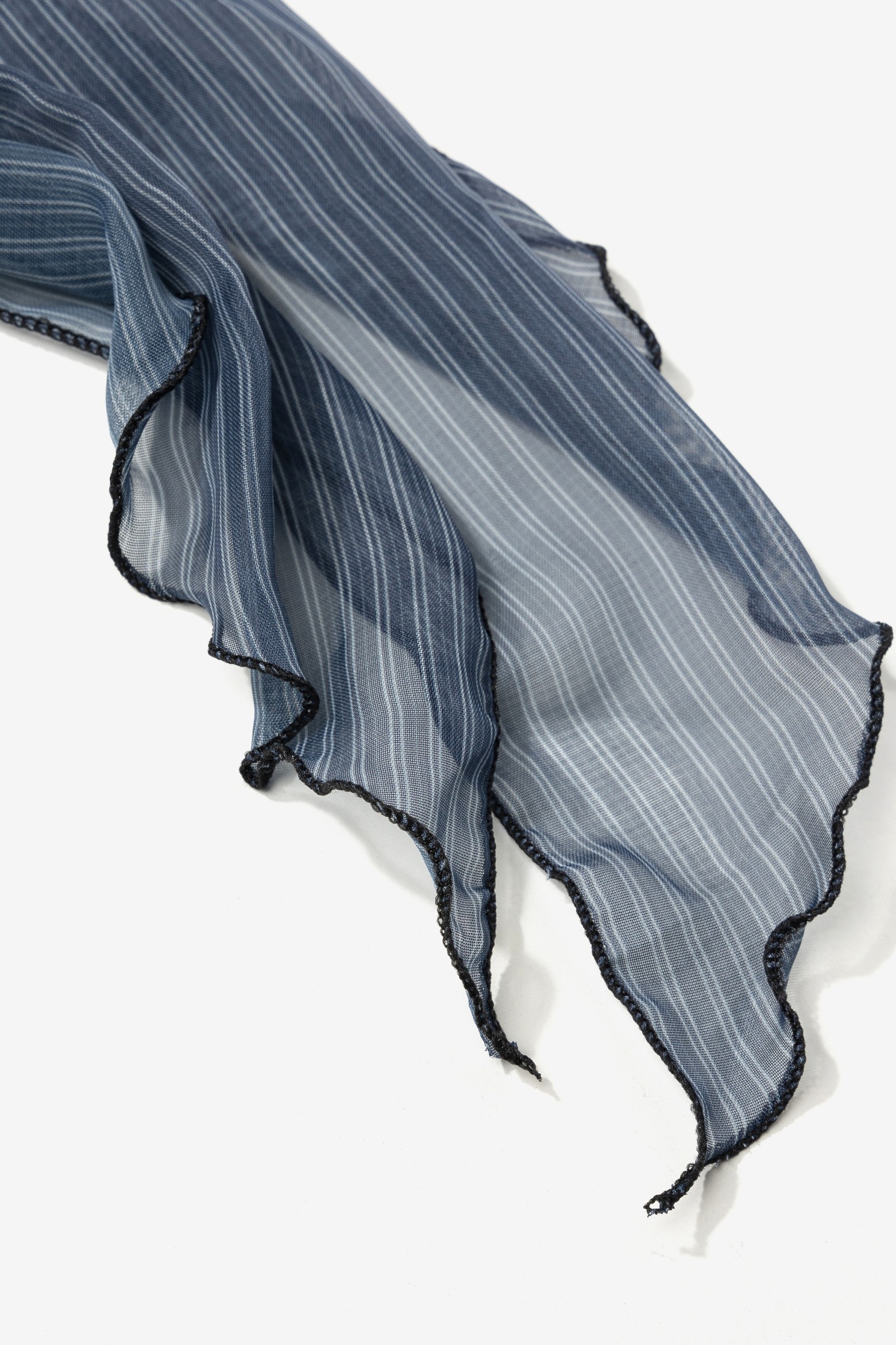 Blue Striped Skinny Bandana