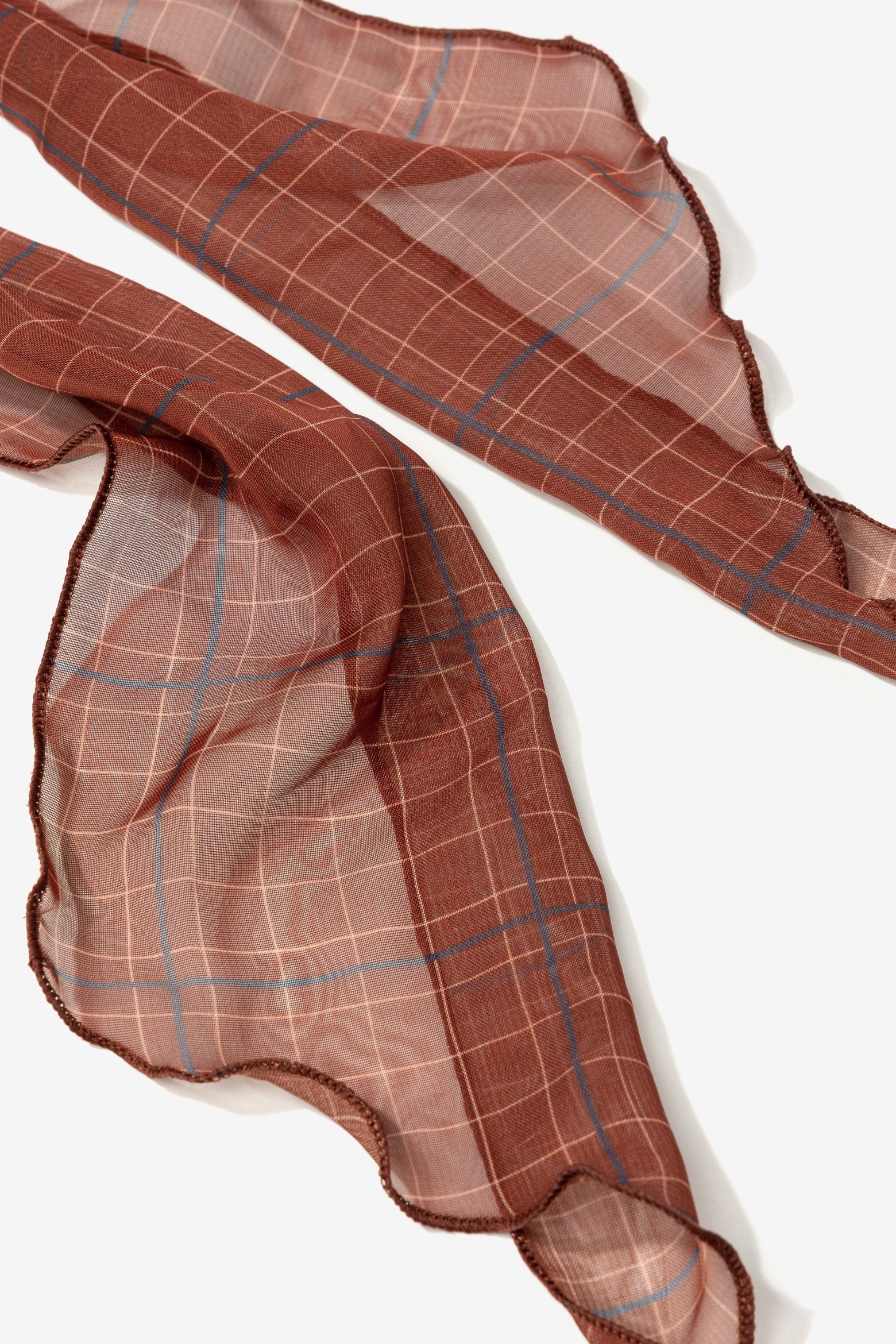 Red Plaid Skinny Bandana