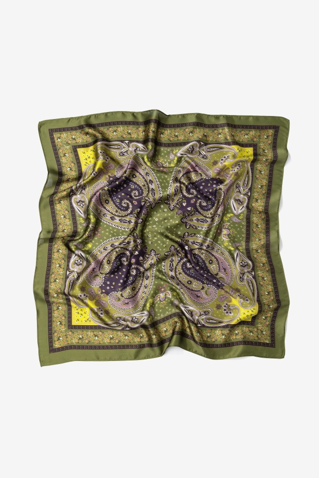 Green Paisley Bandana Scarf