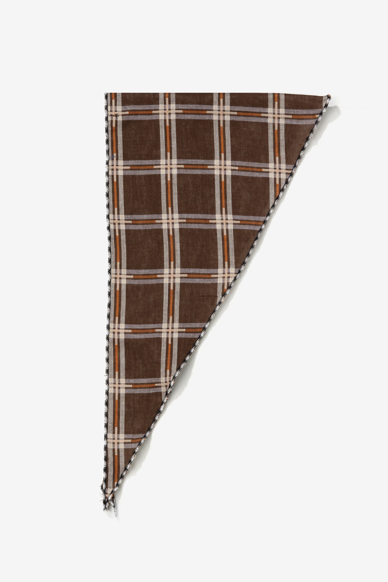 Bandana triangular marr�n cuadros