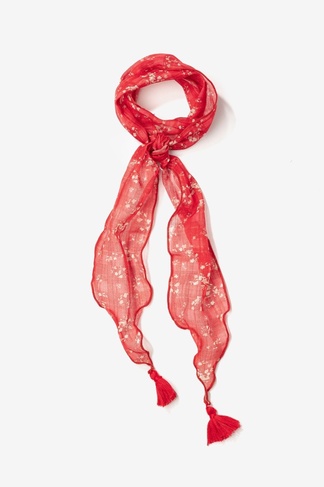 Len�o fino laranja floral