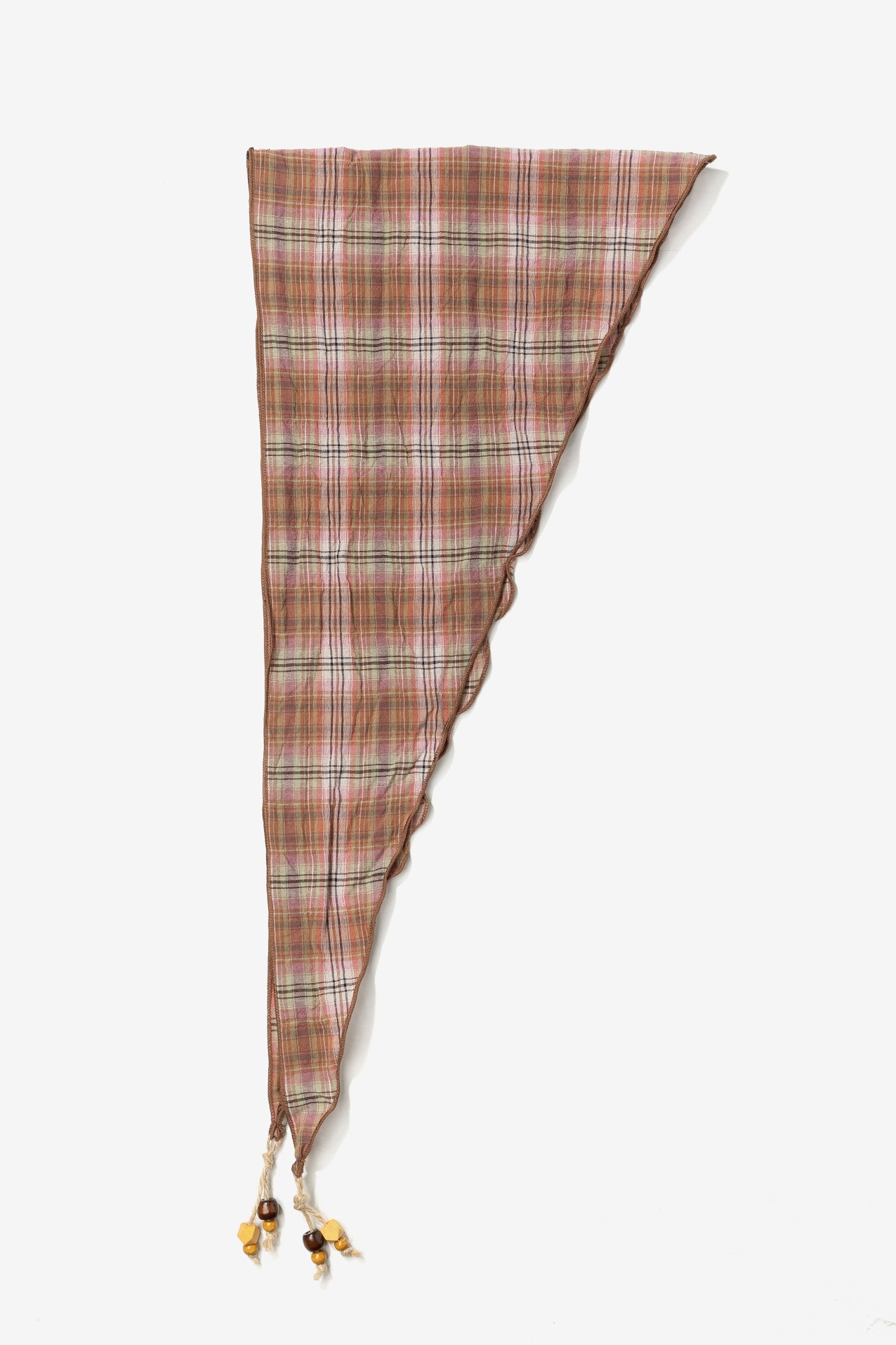 Brown Plaid Skinny Bandana