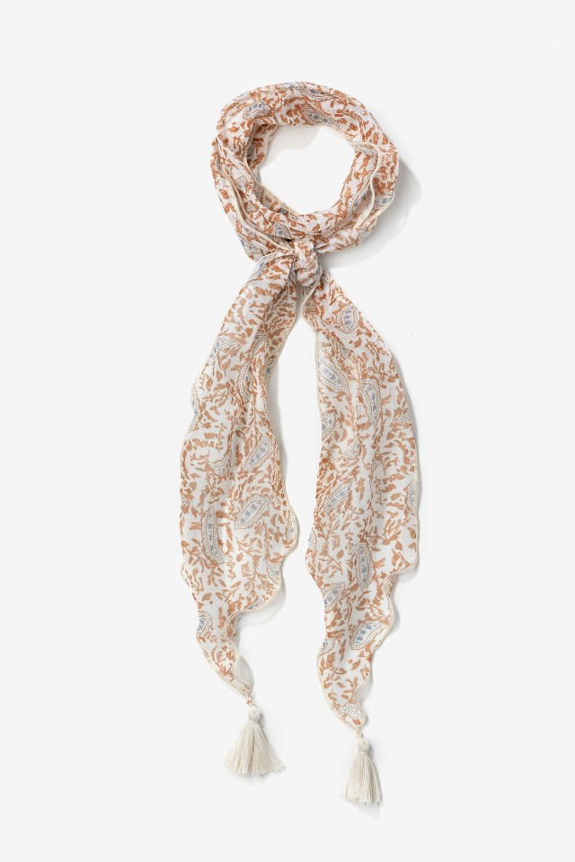 Bandana skinny em cru