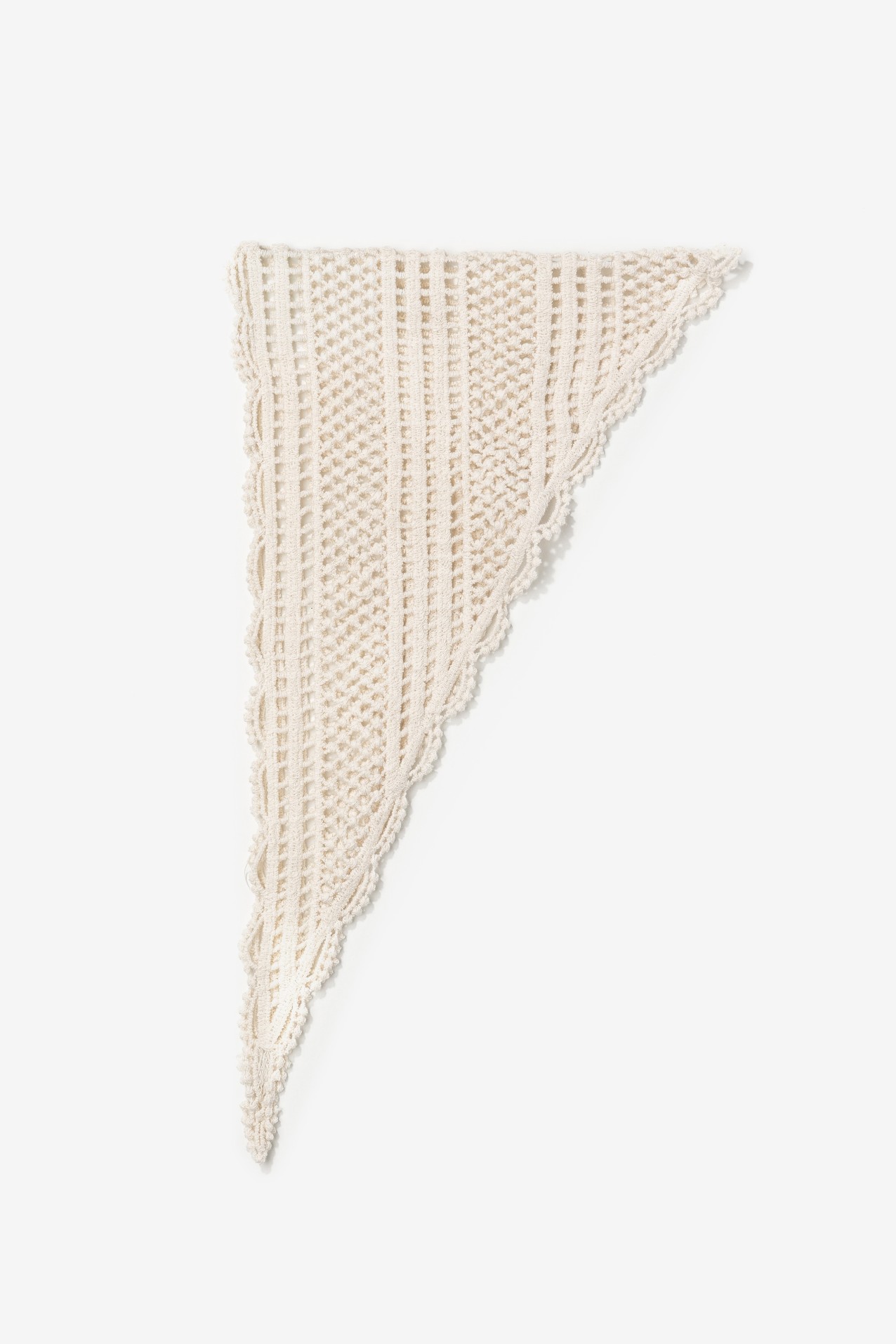 Cream Crochet Skinny Bandana
