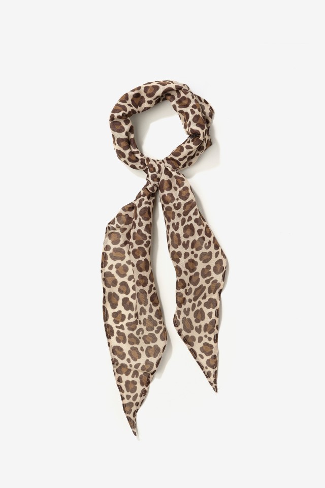 Leopard Print Skinny Bandana