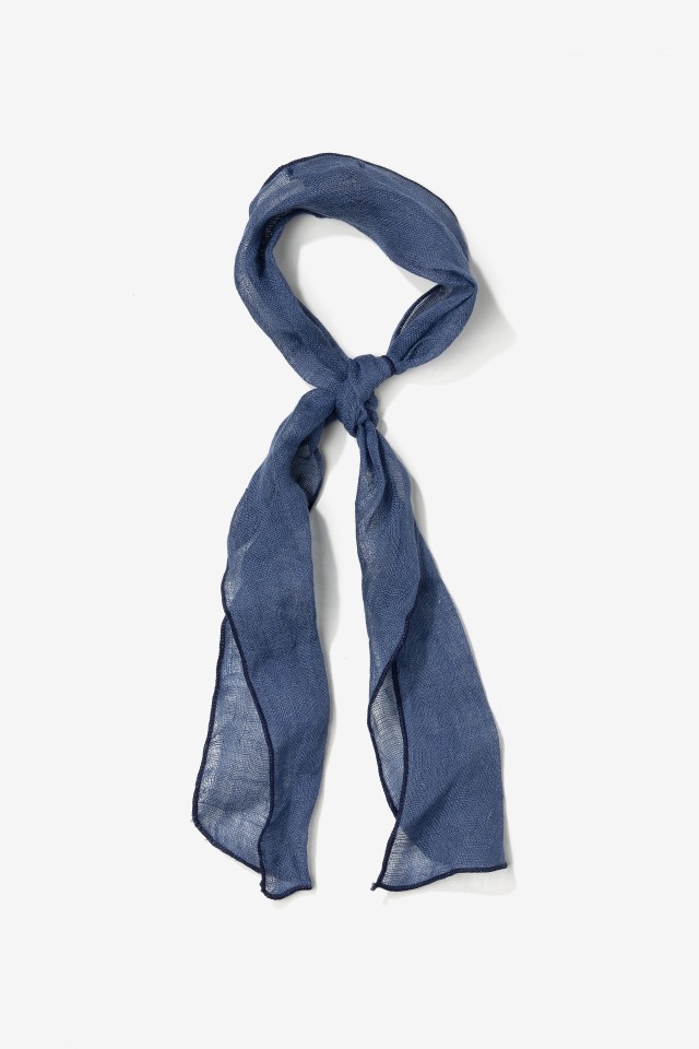 Blue Skinny Bandana Scarf