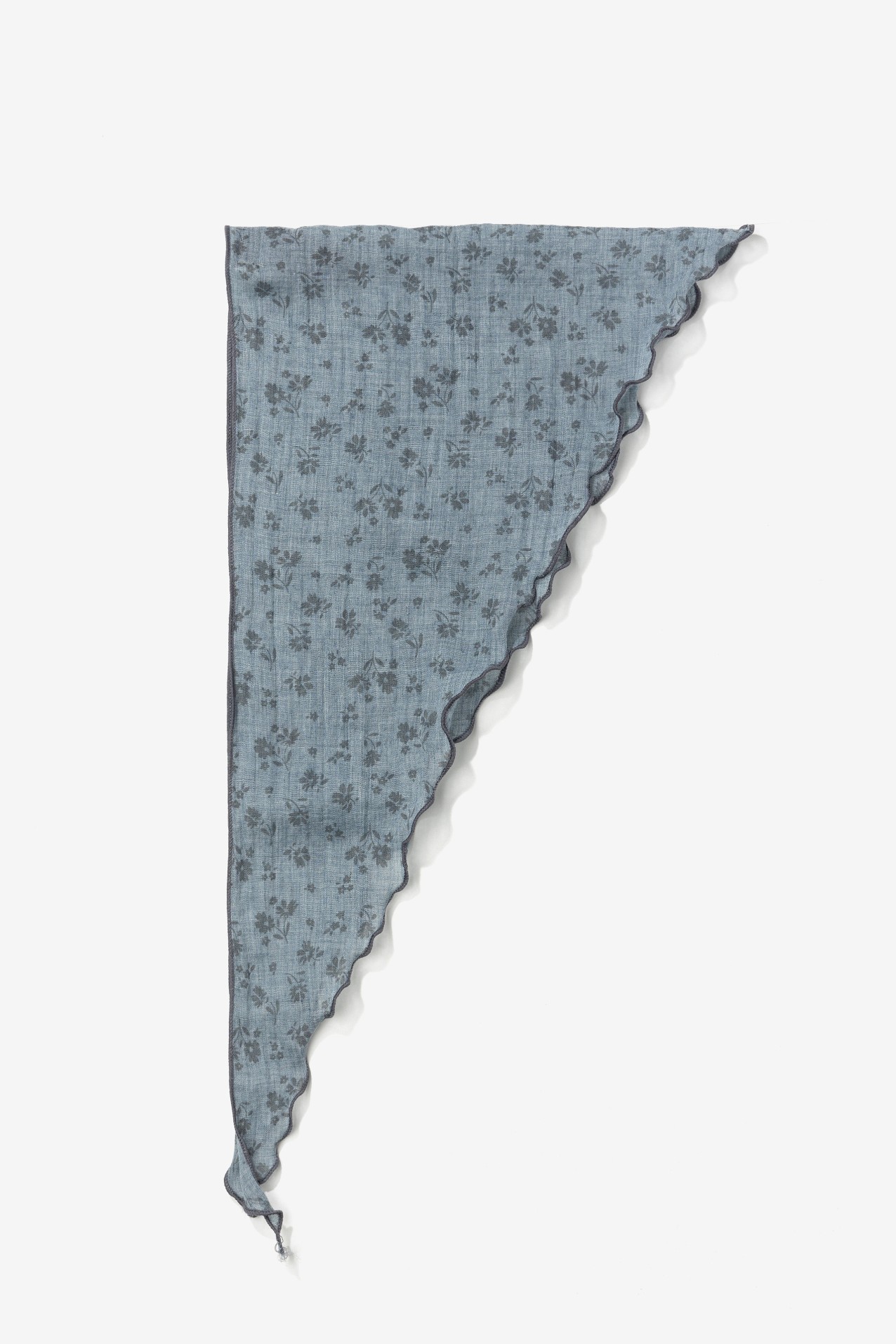 Blue Floral Skinny Bandana