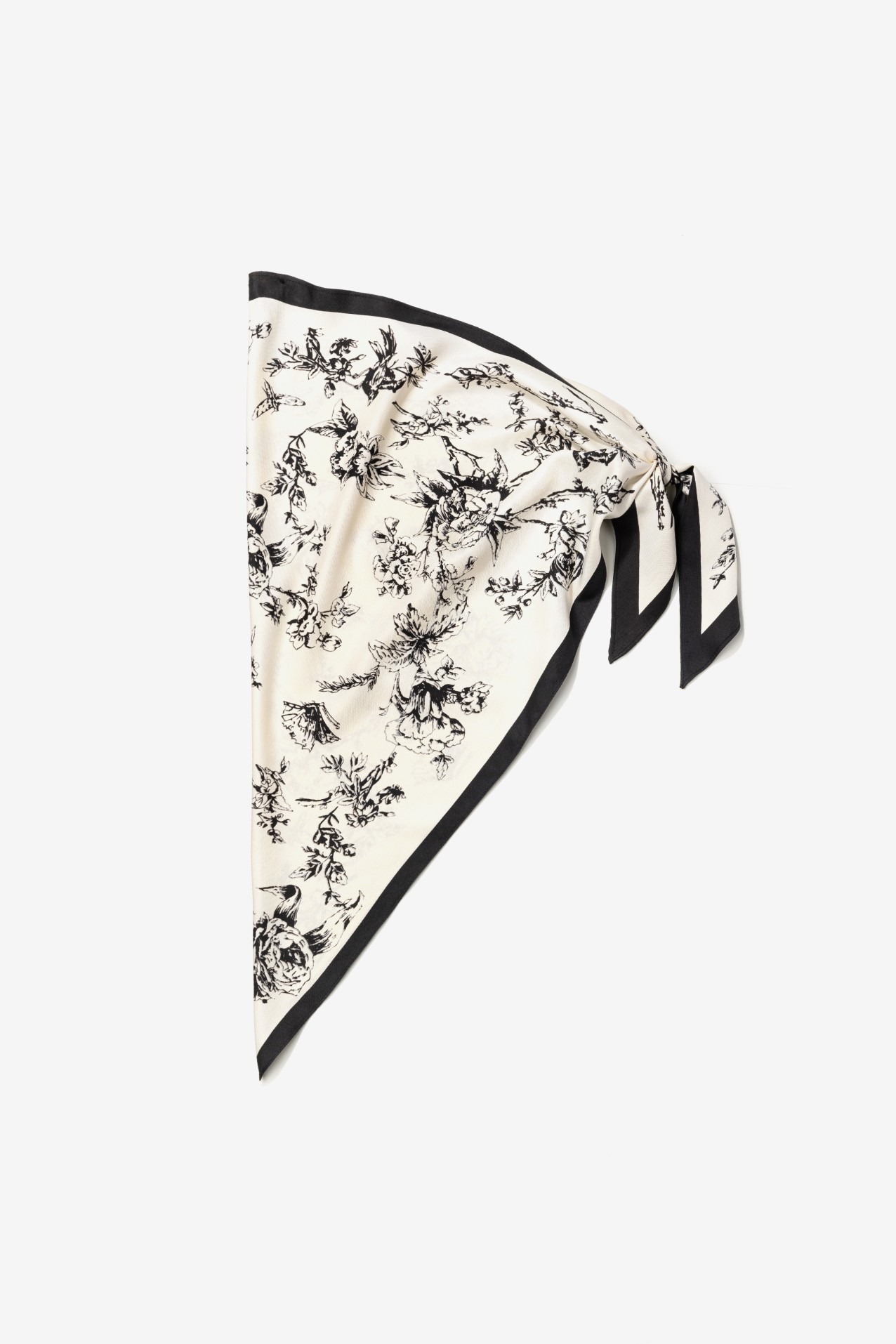 Bandana floral Preto e Branco