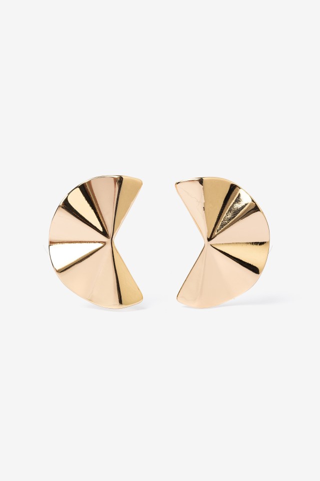 Brincos dourados chunky geom�tricos