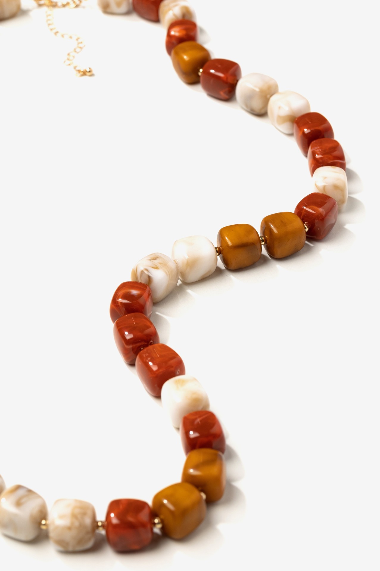Beige Chunky Beaded Necklace