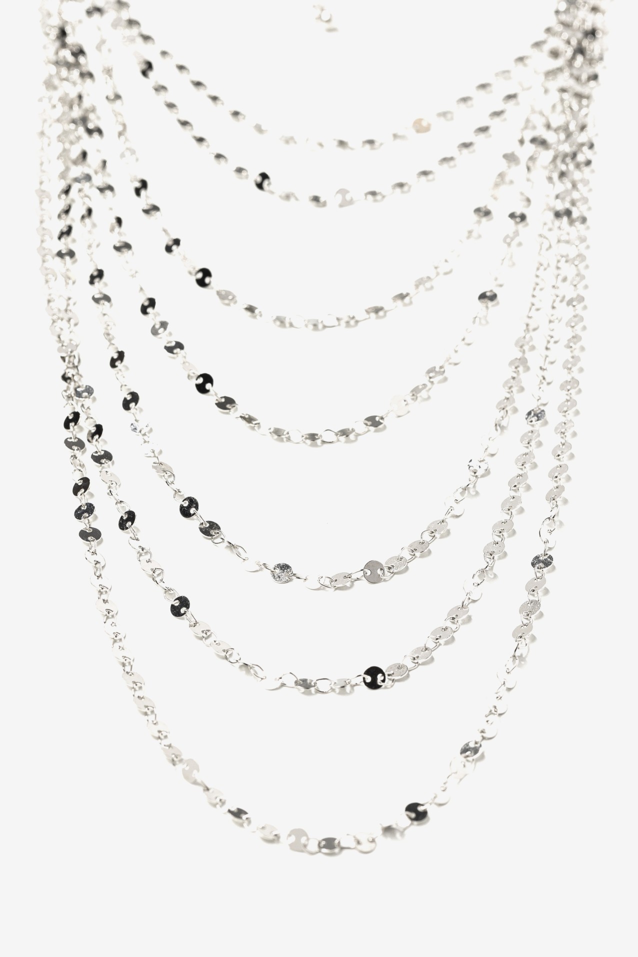 Layered Silver Chain Necklace
