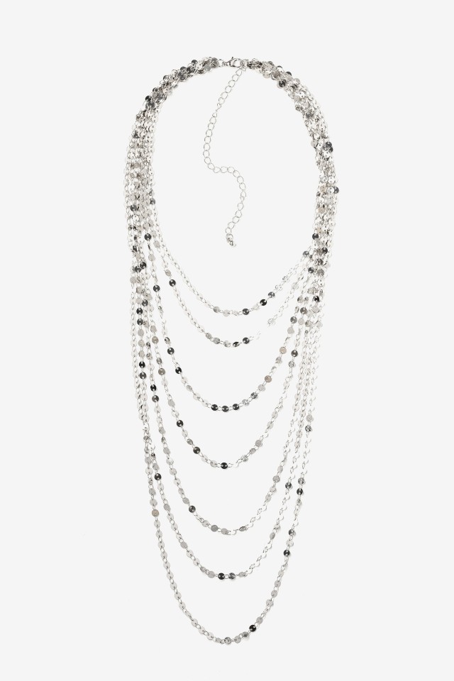 Layered Silver Chain Necklace