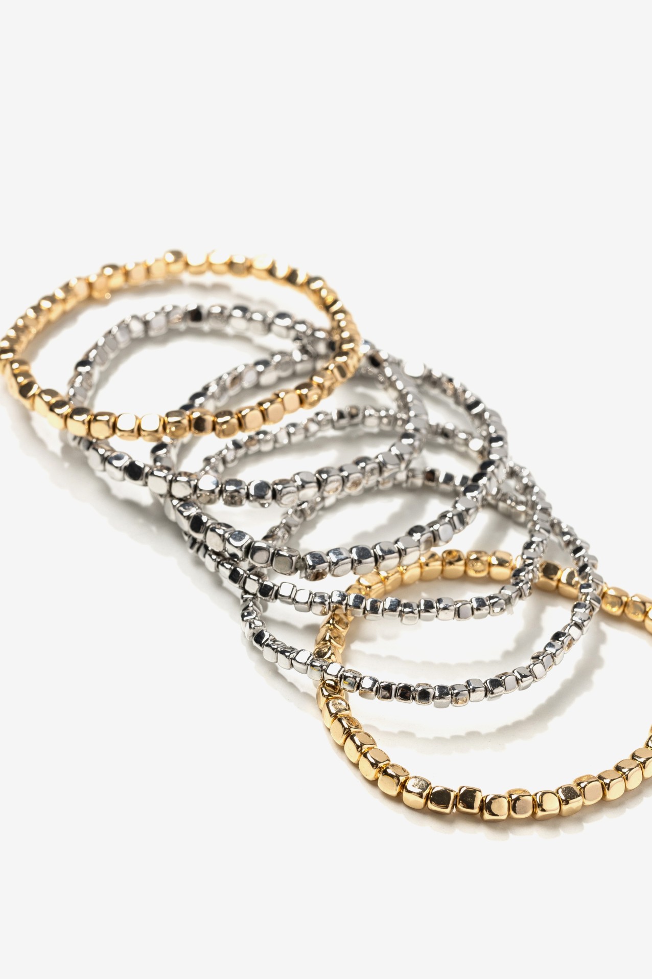 Chunky Silver and Gold Bangles