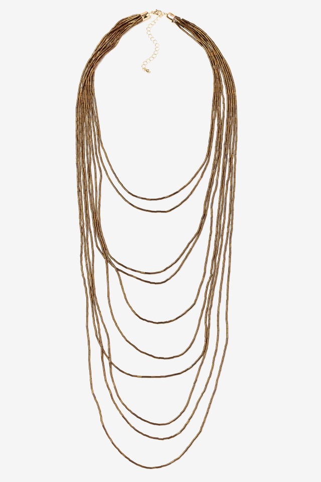 Layered Brown Bead Necklace
