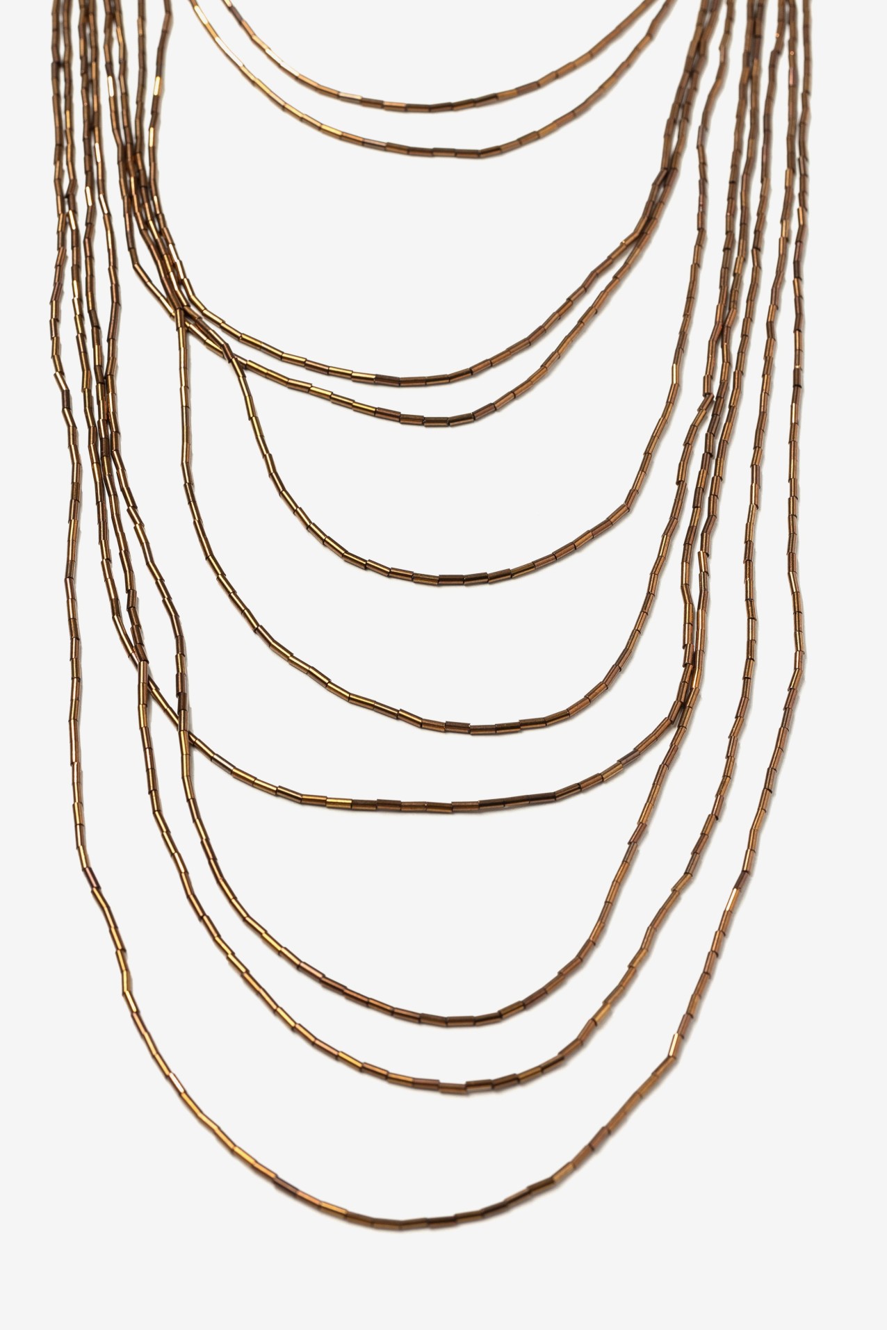 Layered Brown Bead Necklace