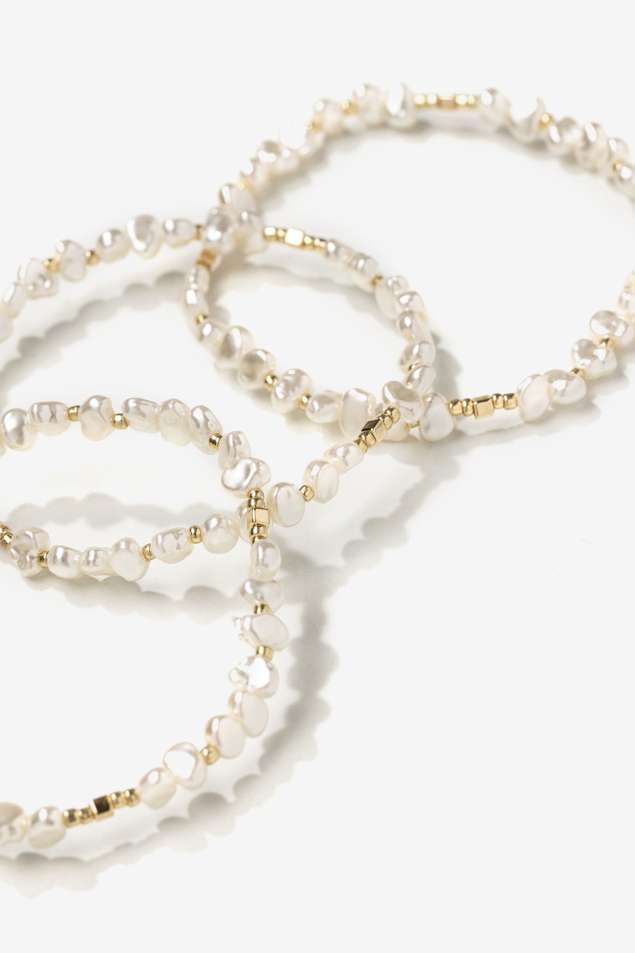 Golden Pearl Bead Bracelets