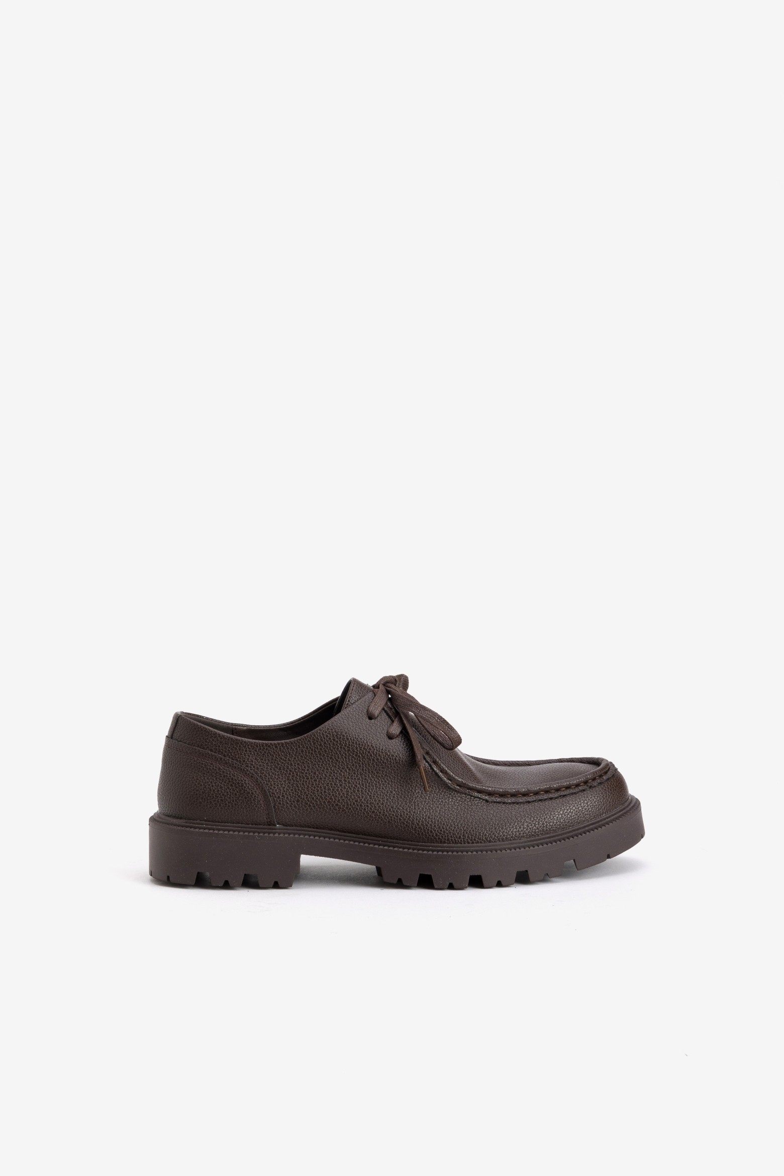 Chunky Brown Lace-Up Shoes