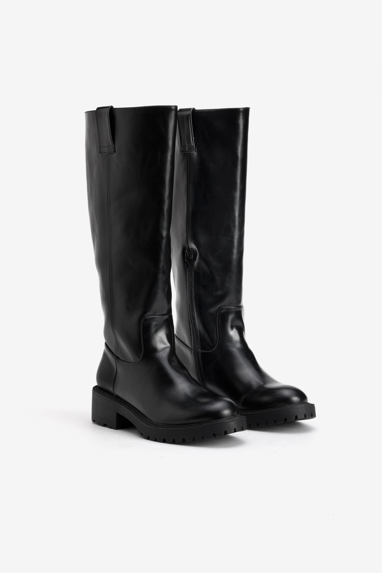 Chunky Tall Black Boots