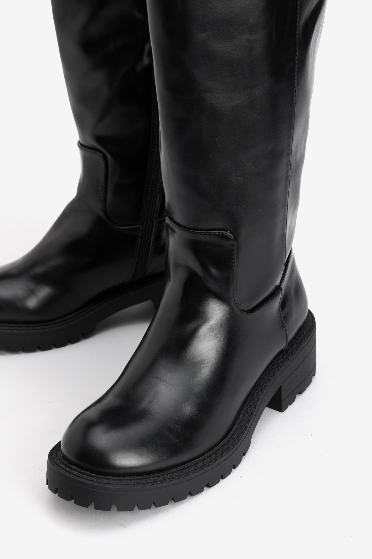 Chunky Tall Black Boots