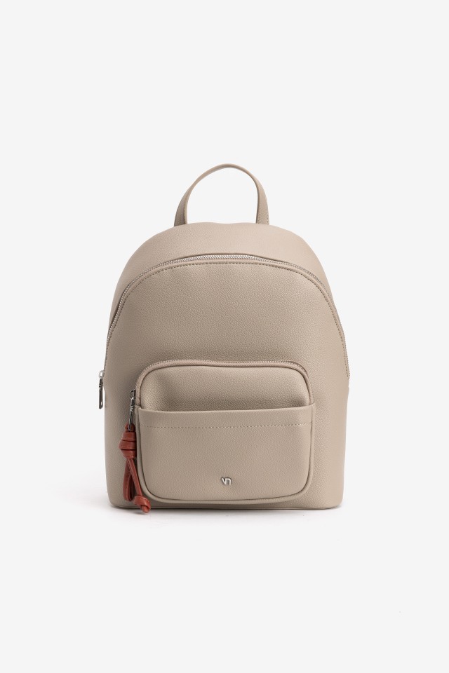 Mochila bege casual chic