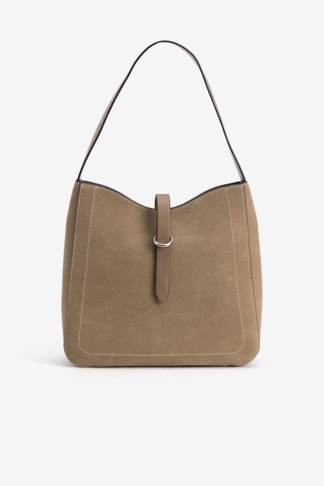 Brown Minimalist Shoulder Bag