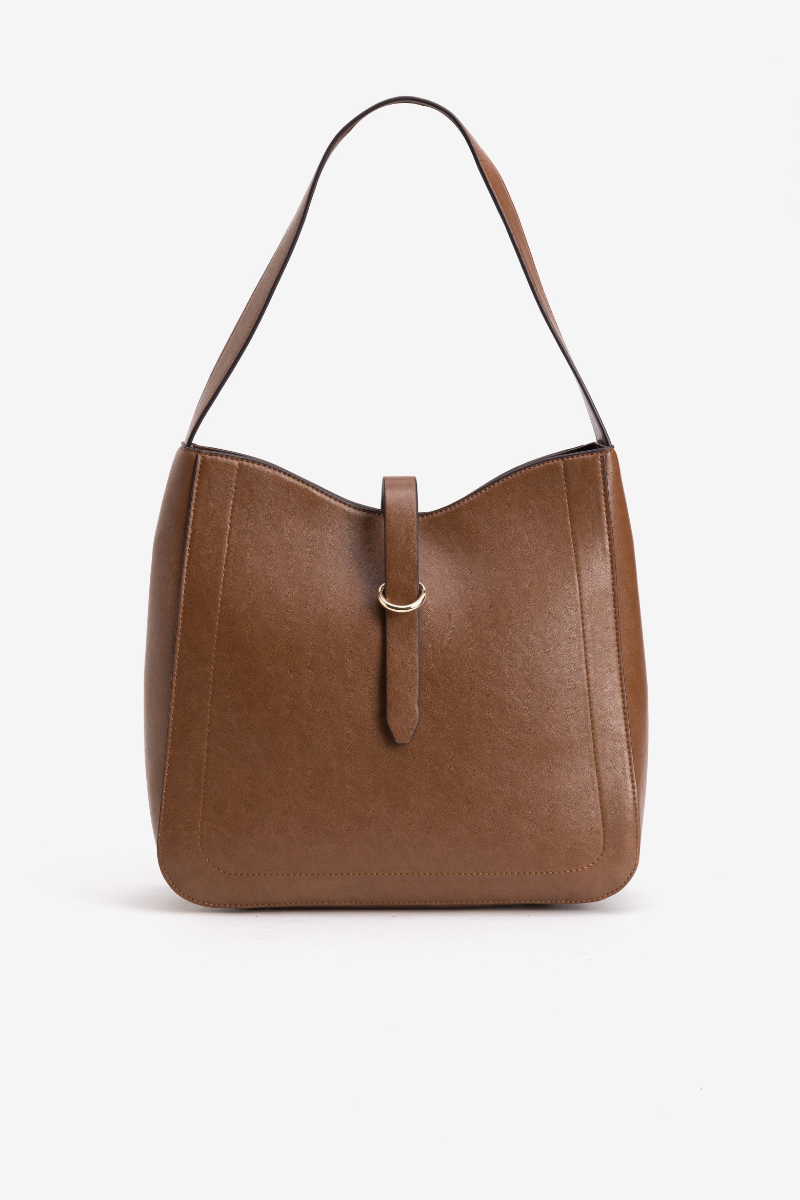 Brown Minimalist Shoulder Bag