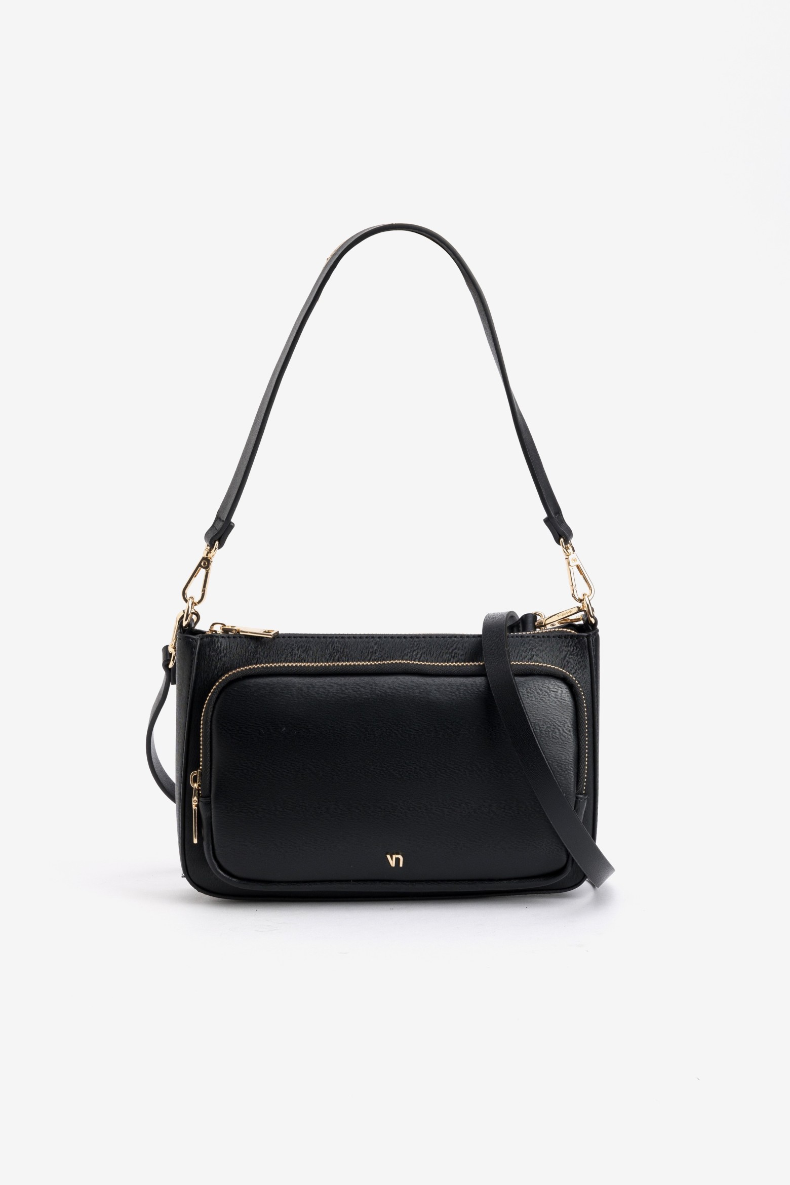 Cartera negra minimalista