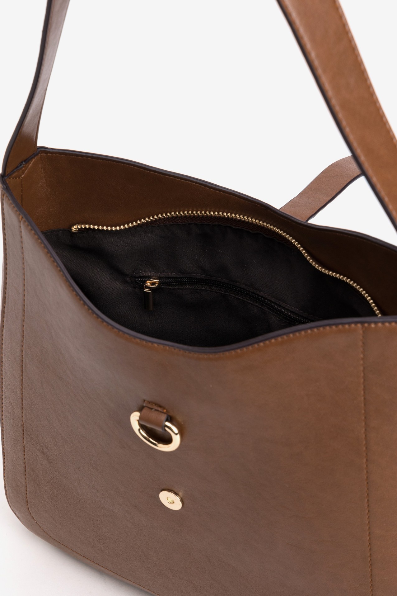 Brown Minimalist Shoulder Bag