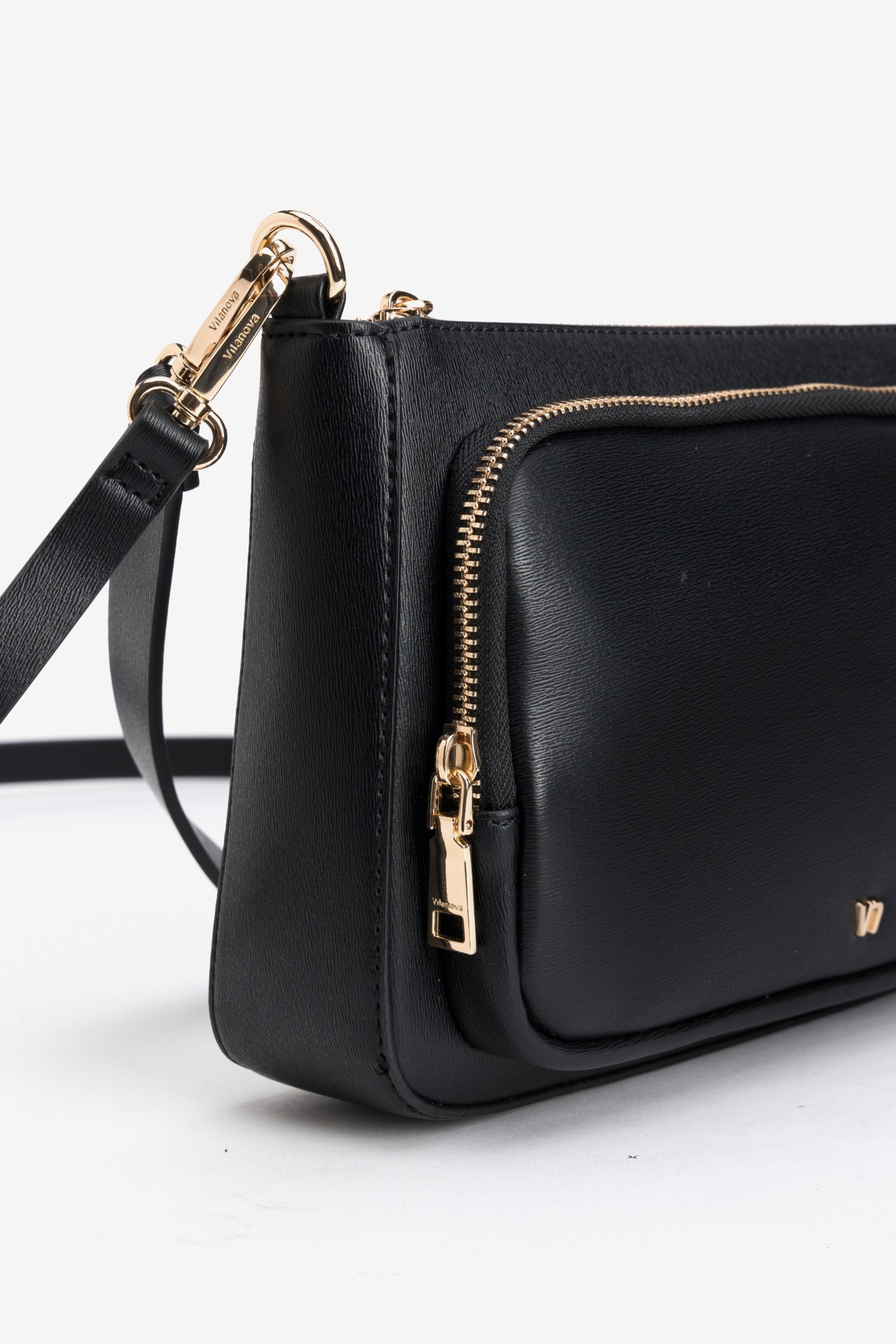 Cartera negra minimalista