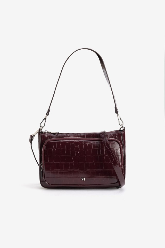 Carteira vermelho vinho chic