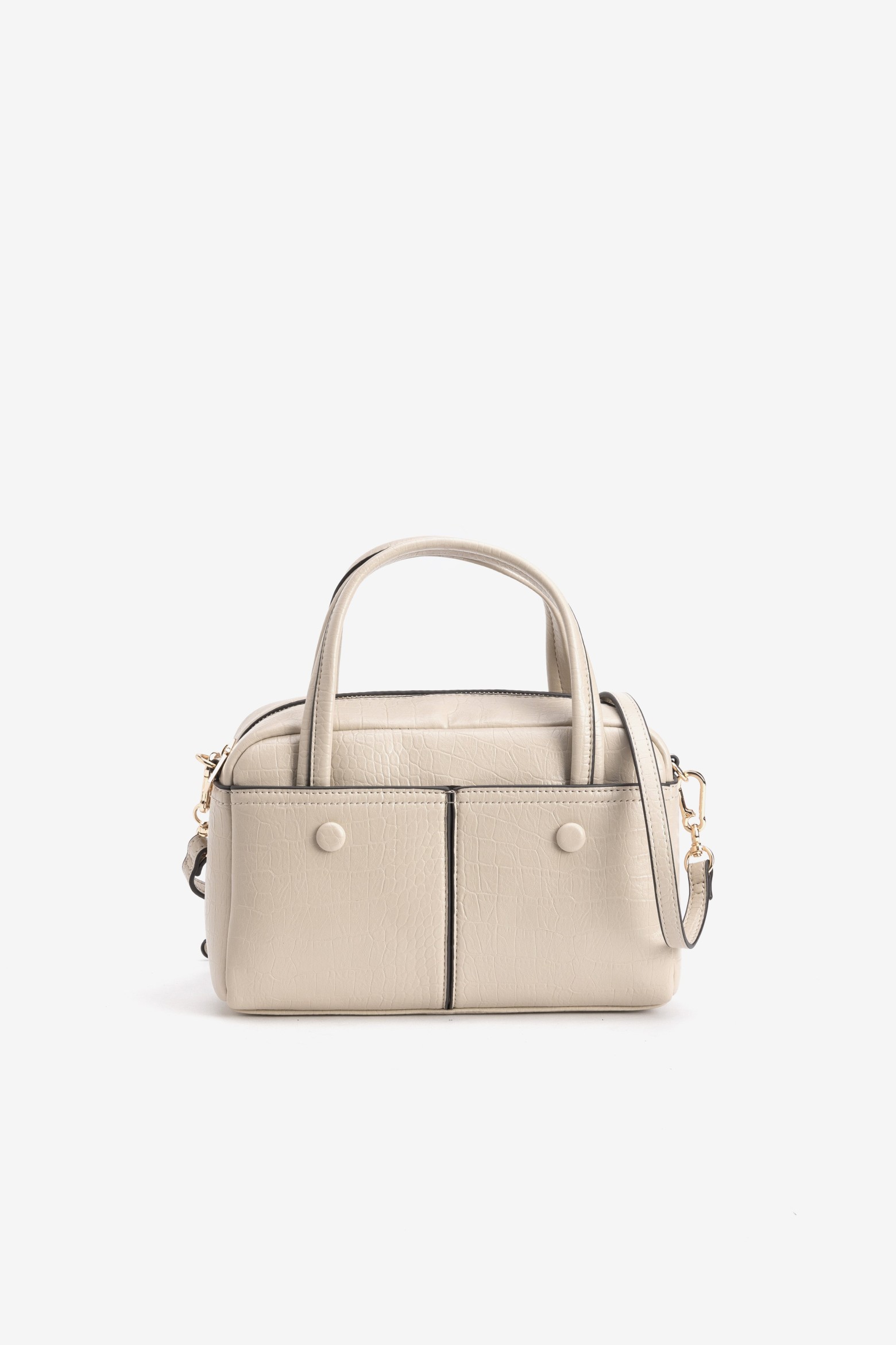 Beige Mini Structured Purse